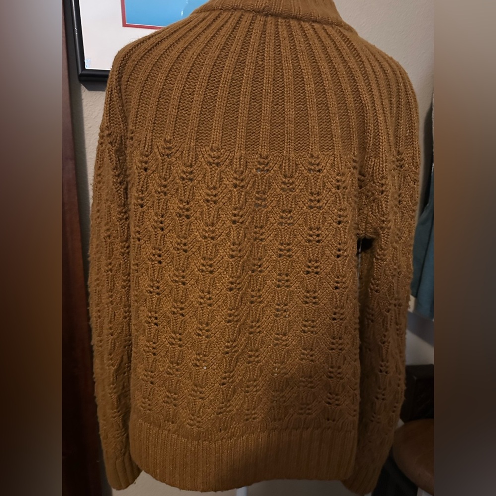 Madewell golden Brown Cable Knit Sweater medium